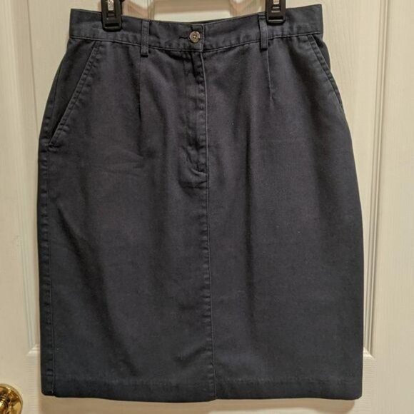 L.L.Bean Navy Blue Pencil Skirt Women's Size 6P - Picture 1 of 9